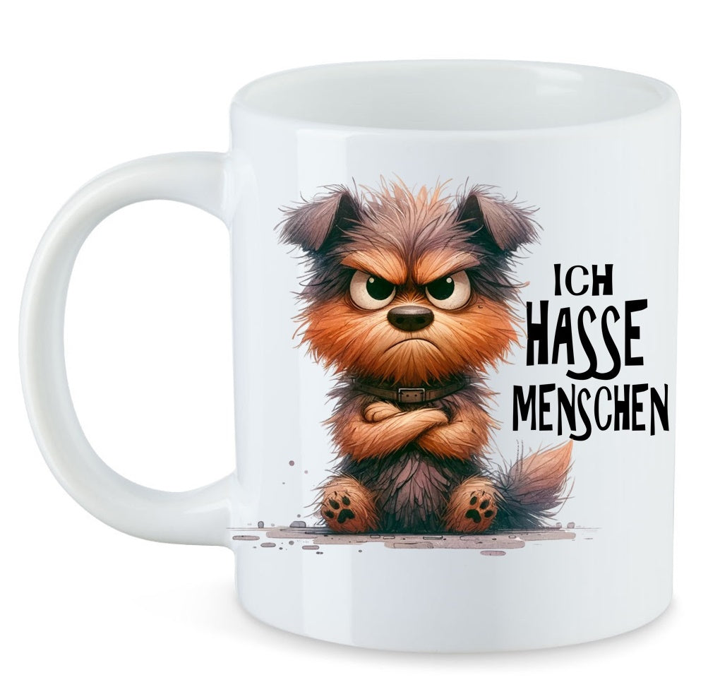 Ich Hasse Menschen Waubert der Hund Tasse Keramik Motiv: TAO