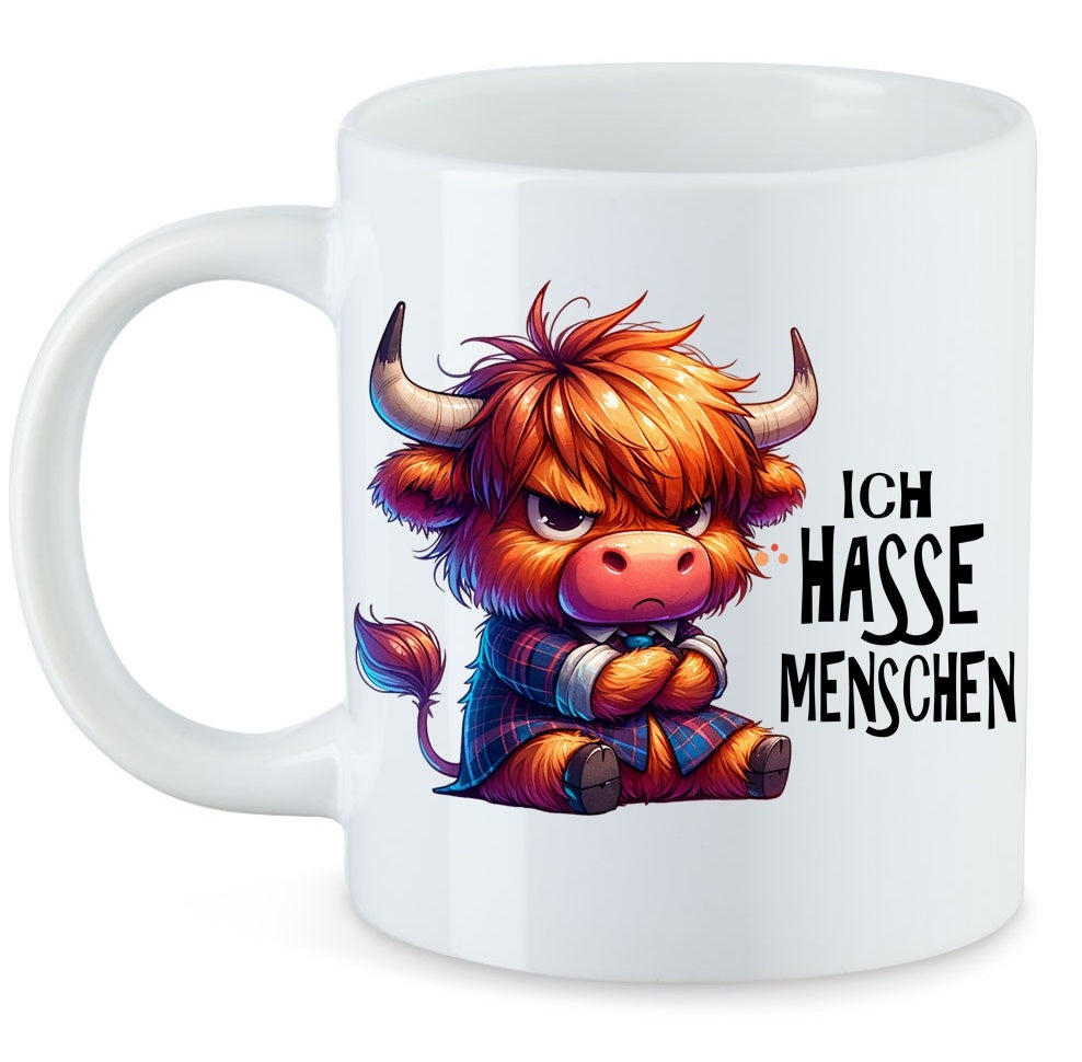 Je déteste les gens Vache Willy Mug Céramique Motif: TAA