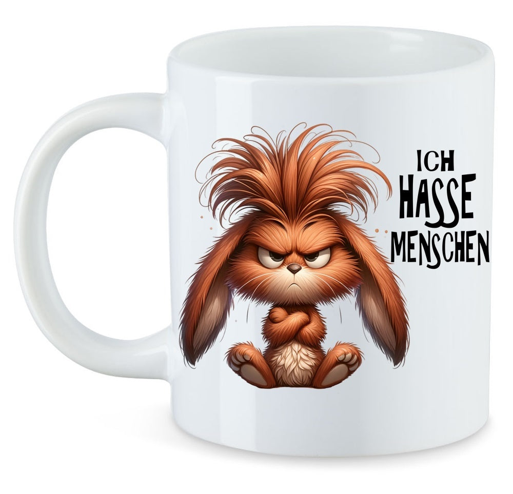 Je déteste les gens Hoppelmann le lapin Mug en céramique Motif : TAV