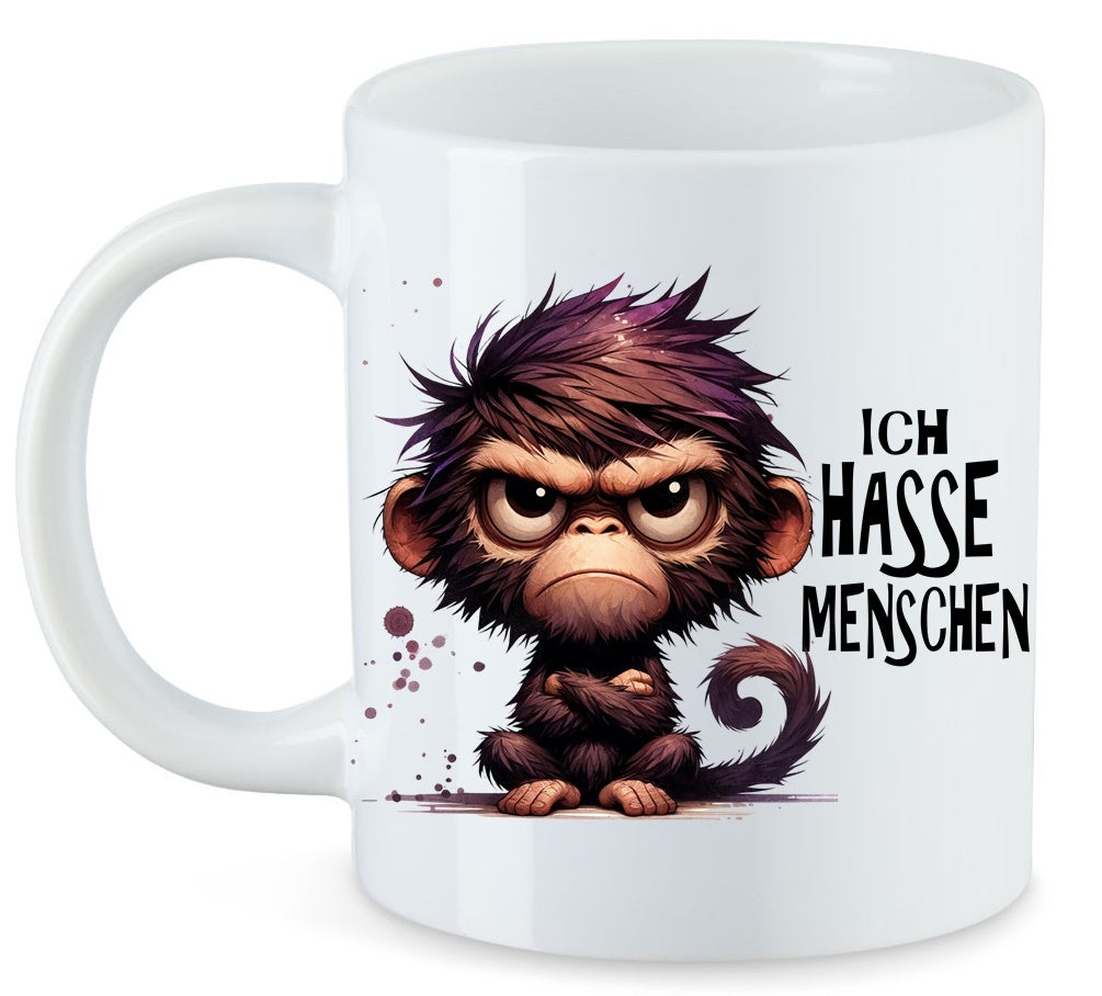 Je déteste les gens Monkey Tim Mug en céramique Motif : TAD