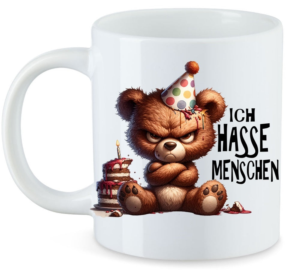 Ich Hasse Menschen Tedlef Tasse Keramik Motiv: TAG