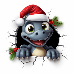 Motiv " 3D CHRISTMAS DINO SPIKE  " ArtNr.: CAD