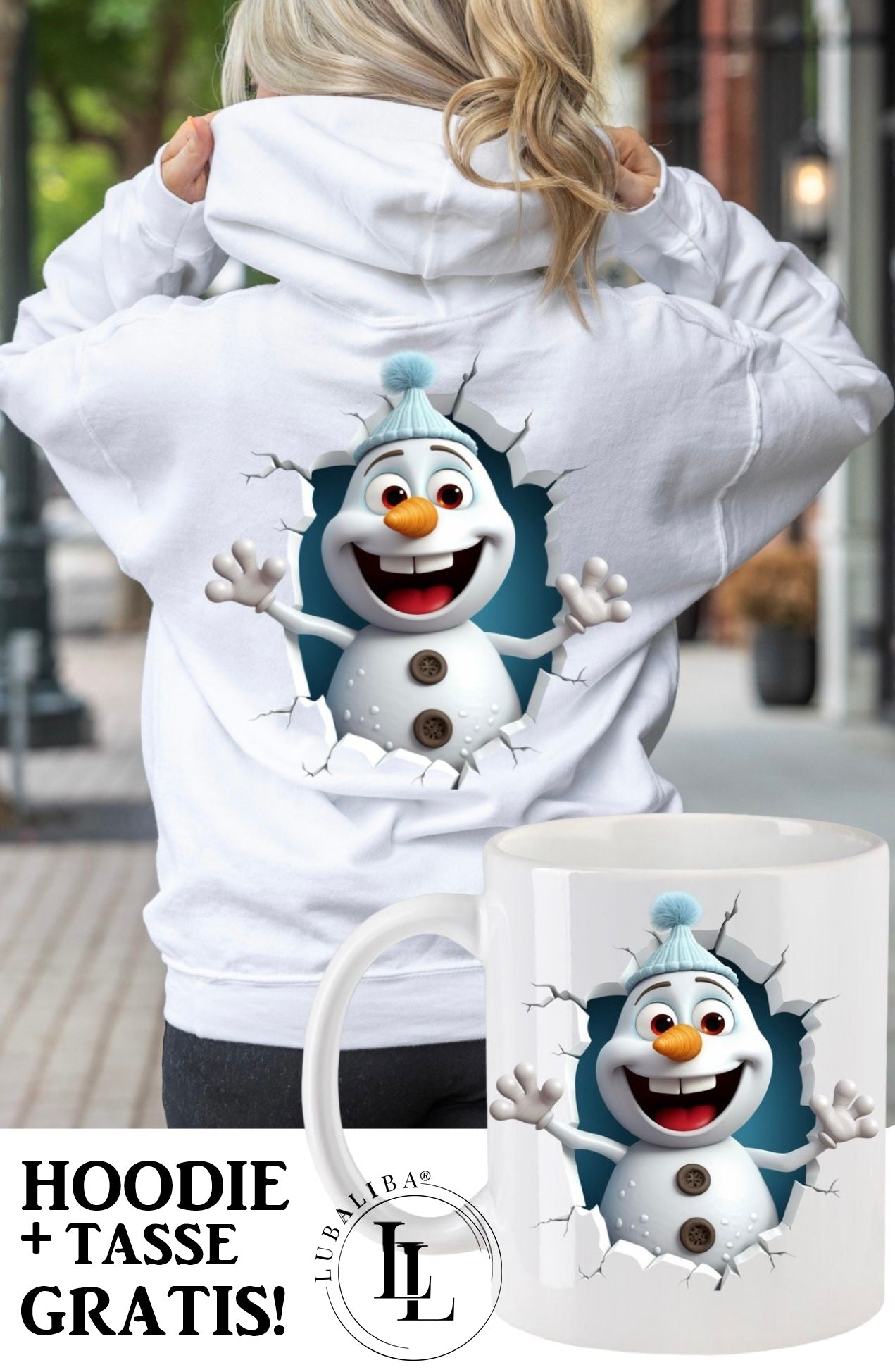 Sweat à capuche blanc + mug OFFERT ! 