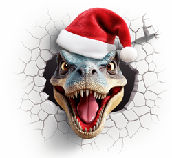 Motiv " 3D Christmas Dinosaurier Flex " ArtNr.: CAX