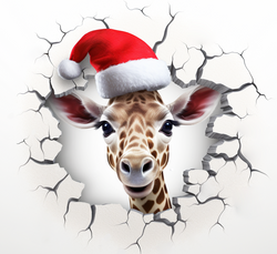 Motif "Girafe de Noël 3D Lion" Numéro d'art : CBD