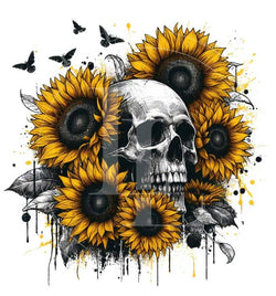 Motiv " SKULL SONNENBLUME  " ArtNr.: DWE