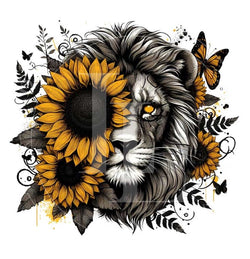 Motif "TÊTE DE LION TOURNESOL" Art n° : DWF