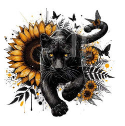 Motiv " SONNENBLUMEN PANTHER  " ArtNr.: DWG