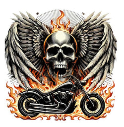 Motiv " Fire Motorrad Skull "  ArtNr.: HUD