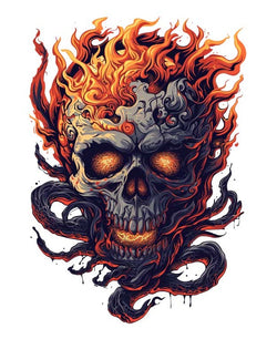 Motiv " Fire Snow Skull "  ArtNr.: HUE