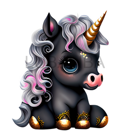 Motif "Licorne Blacky" N° d'art : KIB