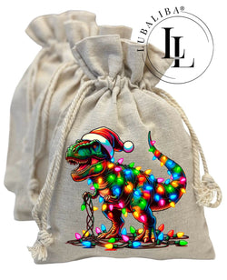 Jutesack Jutesäckchen " XMAS DINOSAURIER " ArtNr.: WQR