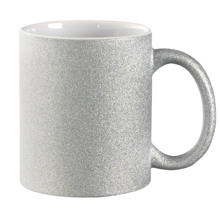 CREAT tasse à paillettes argent