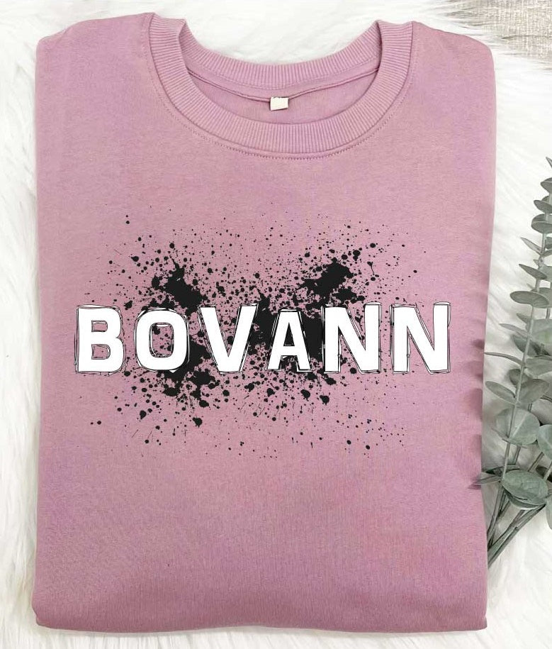 ☆ BOVANN☆SPLASH☆ Sweatshirt/Purple Rose